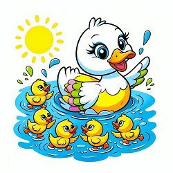 Співаночка Колиханочка - П'ять жовтеньких каченяток